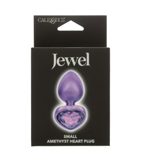 Анальная пробка CalExotics, S, Jewel с камнем, фиолетовая, 6 х 3,3 см - No Taboo