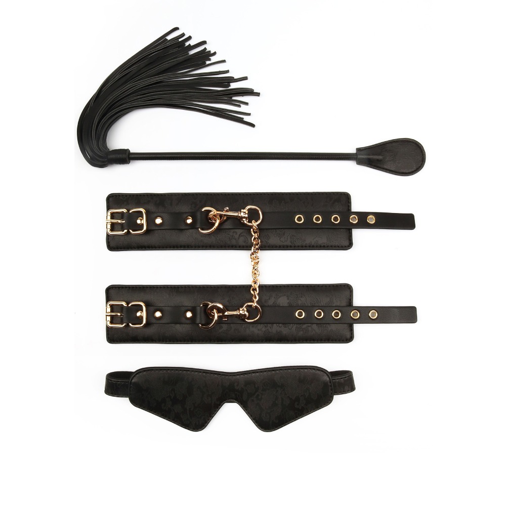 Набор для бондажа TABOOM Tempt Bondage Set черный, 3 предмета, фото №3 — секс шоп Украина, NO TABOO