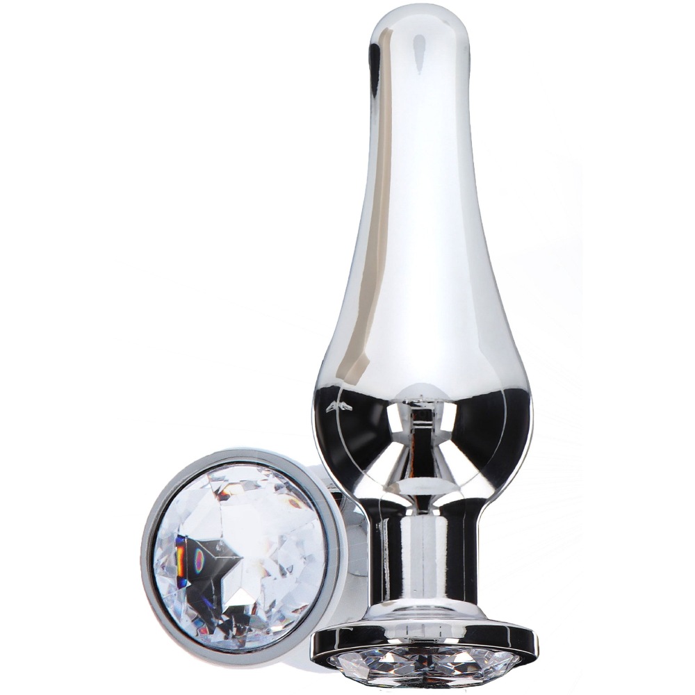 Анальная пробка Toy Joy Diamond Bum Bijou L с кристаллом, серебристая, 13 × 4 см фото №0 — секс игрушки: Украина, NO TABOO