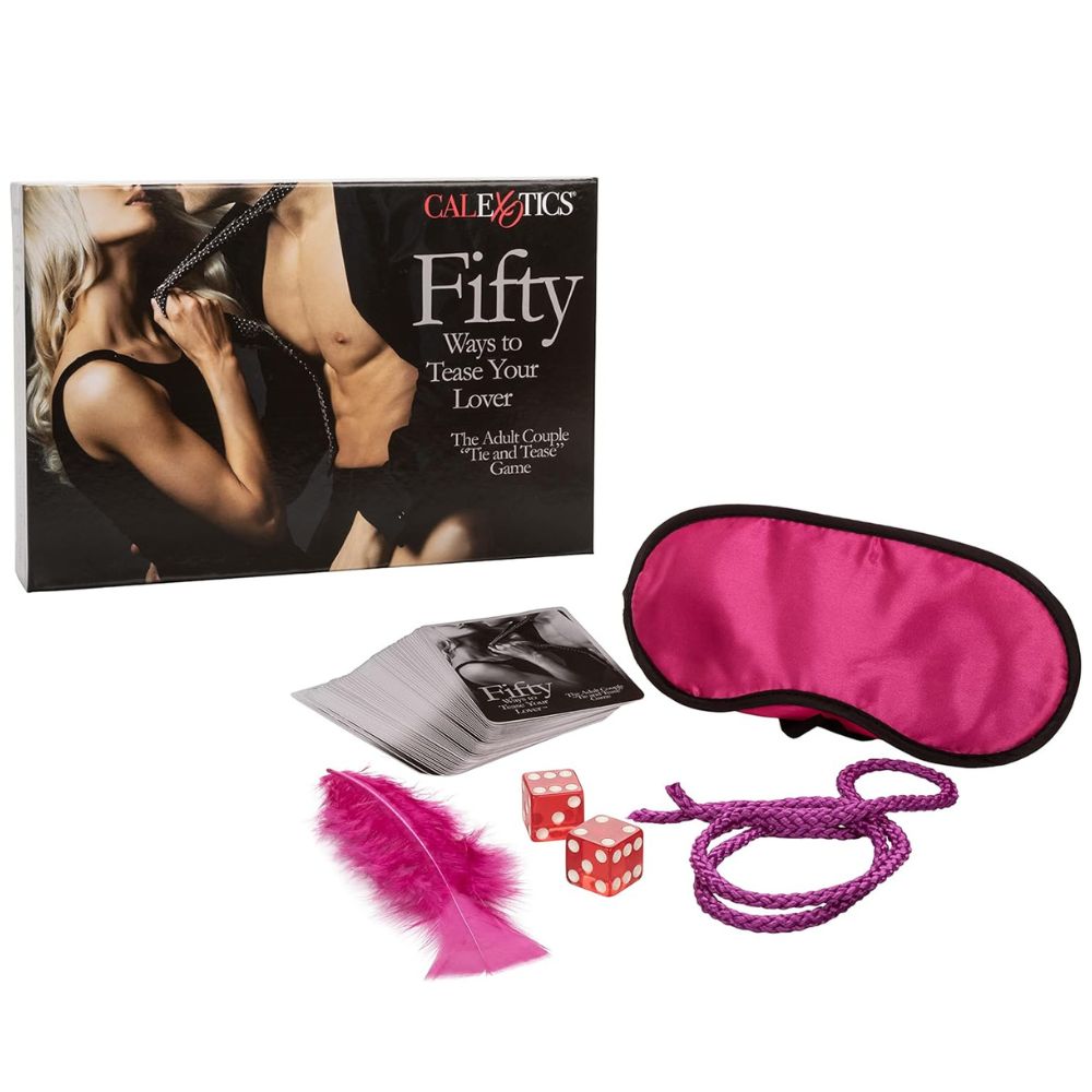 Игра для пары CalExotics Fifty Ways To Tease Your Love, 6 предметов, фото №0 — секс шоп Украина, NO TABOO