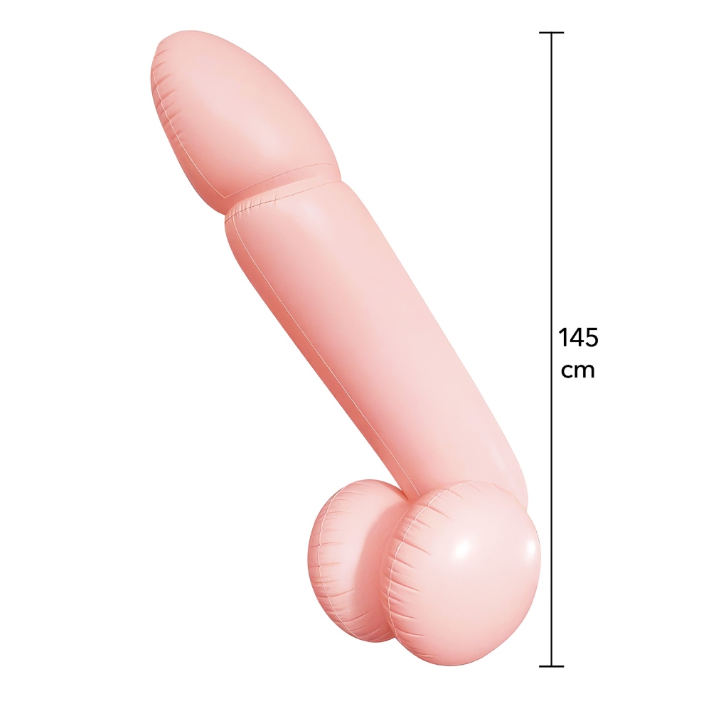 Надувная игрушка для бассейна Hidden Desire Fuck Dolls в форме пениса, бежевая, 145 см, фото №2 — секс шоп Украина, NO TABOO