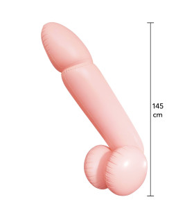Надувна іграшка для басейна Hidden Desire Fuck Dolls у формі пеніса, бежева, 145 см - No Taboo