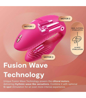 Вібратор для пар We-Vibe Chorus Pro з пультом і додатком, рожевий, 8 см - No Taboo