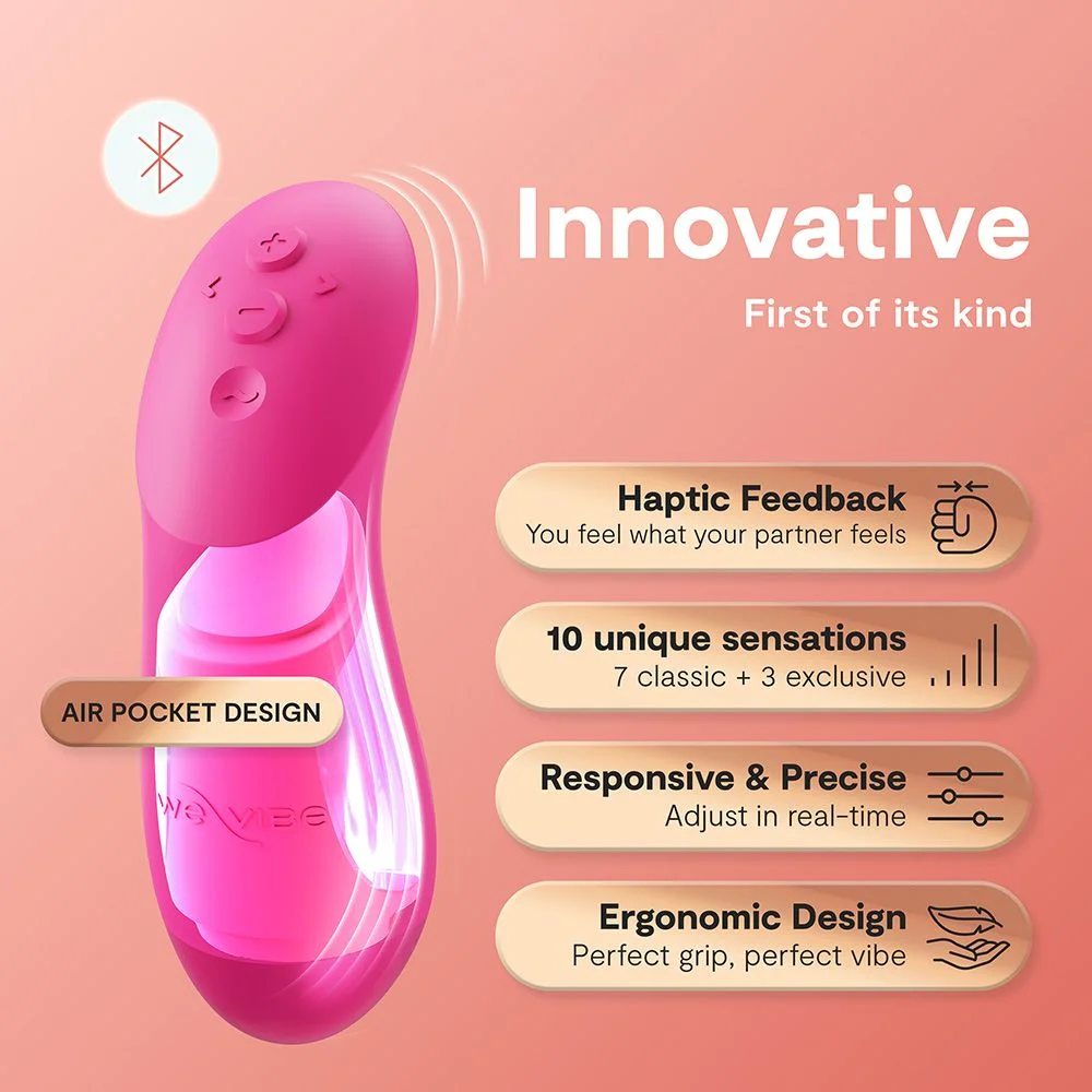 Вибратор для пар We-Vibe Chorus Pro с пультом и приложением, розовый, 8 см фото №11 — секс игрушки: Украина, NO TABOO