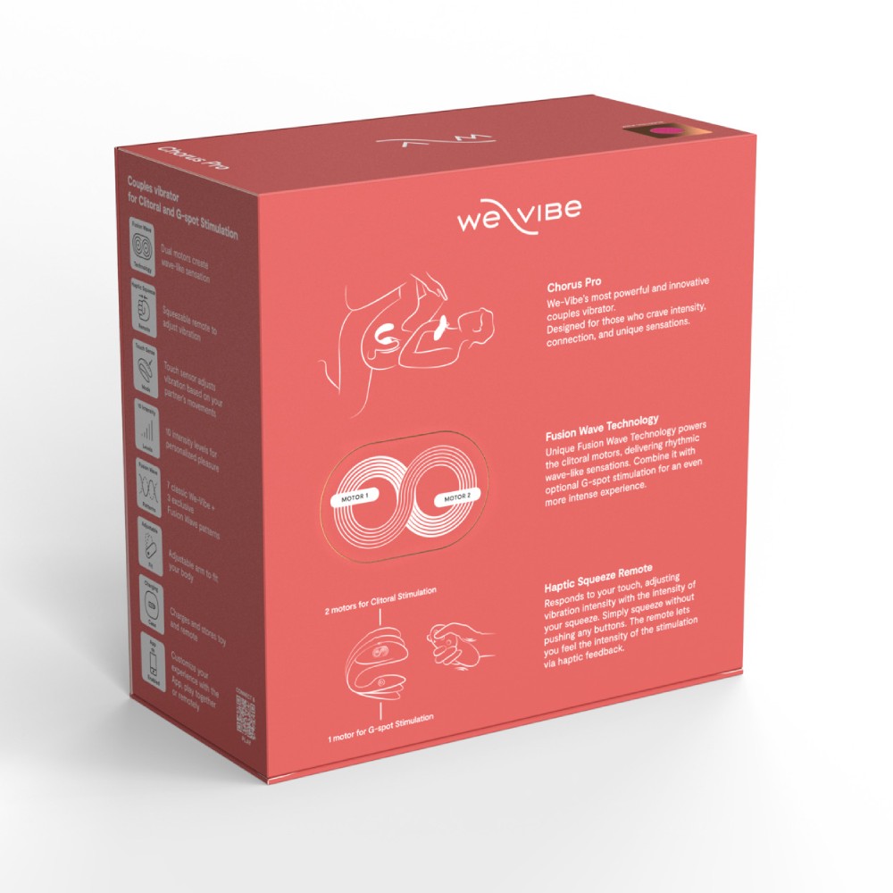 Вибратор для пар We-Vibe Chorus Pro с пультом и приложением, розовый, 8 см фото №50 — секс игрушки: Украина, NO TABOO