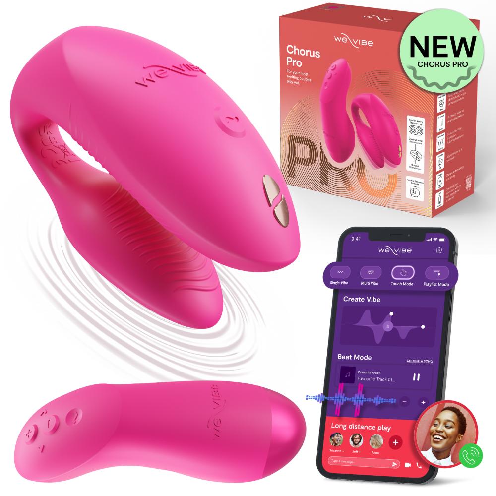 Вибратор для пар We-Vibe Chorus Pro с пультом и приложением, розовый, 8 см фото №0 — секс игрушки: Украина, NO TABOO