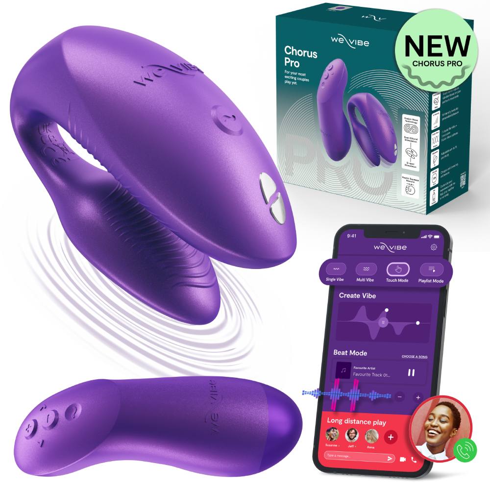 Вибратор для пар We-Vibe Chorus Pro с пультом и приложением, фиолетовый, 8 см фото №0 — секс игрушки: Украина, NO TABOO