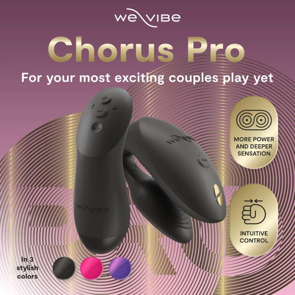 Вибратор для пар We-Vibe Chorus Pro с пультом и приложением, черный, 8 см фото №9 — секс игрушки: Украина, NO TABOO