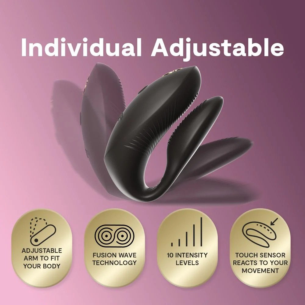 Вибратор для пар We-Vibe Chorus Pro с пультом и приложением, черный, 8 см фото №12 — секс игрушки: Украина, NO TABOO