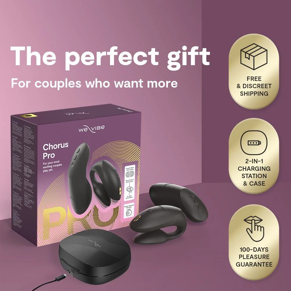 Вибратор для пар We-Vibe Chorus Pro с пультом и приложением, черный, 8 см фото №14 — секс игрушки: Украина, NO TABOO
