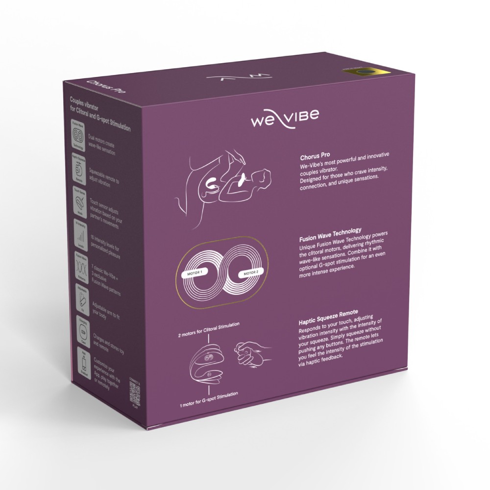 Вибратор для пар We-Vibe Chorus Pro с пультом и приложением, черный, 8 см фото №42 — секс игрушки: Украина, NO TABOO