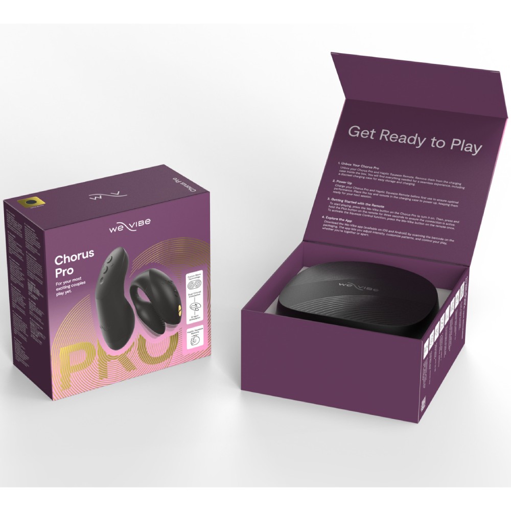 Вибратор для пар We-Vibe Chorus Pro с пультом и приложением, черный, 8 см фото №46 — секс игрушки: Украина, NO TABOO