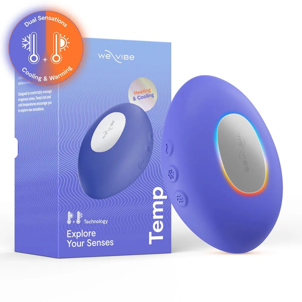 Вибратор для клитора We-Vibe Temp с функцией нагрева и охлаждения, синий, 9.7 см фото №0 — секс игрушки: Украина, NO TABOO