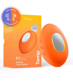 Вибратор для клитора We-Vibe Temp с функцией нагрева и охлаждения, оранжевый, 9.7 см - No Taboo