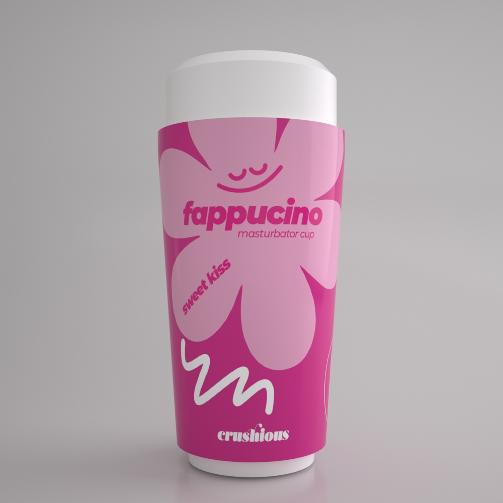 Мастурбатор-рот Crushious Fappucino портативный, бежевый, 16 х 7 см фото №4 — секс игрушки: Украина, NO TABOO