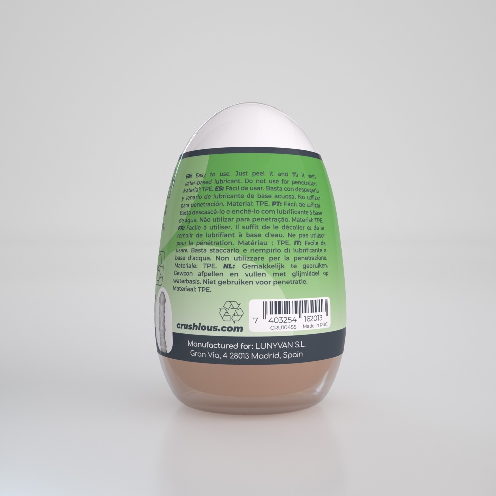 Мастурбатор-яйцо Crushious Ezy Egg the Expert вагина, бежевый, 8.7 × 5.6 см фото №6 — секс игрушки: Украина, NO TABOO