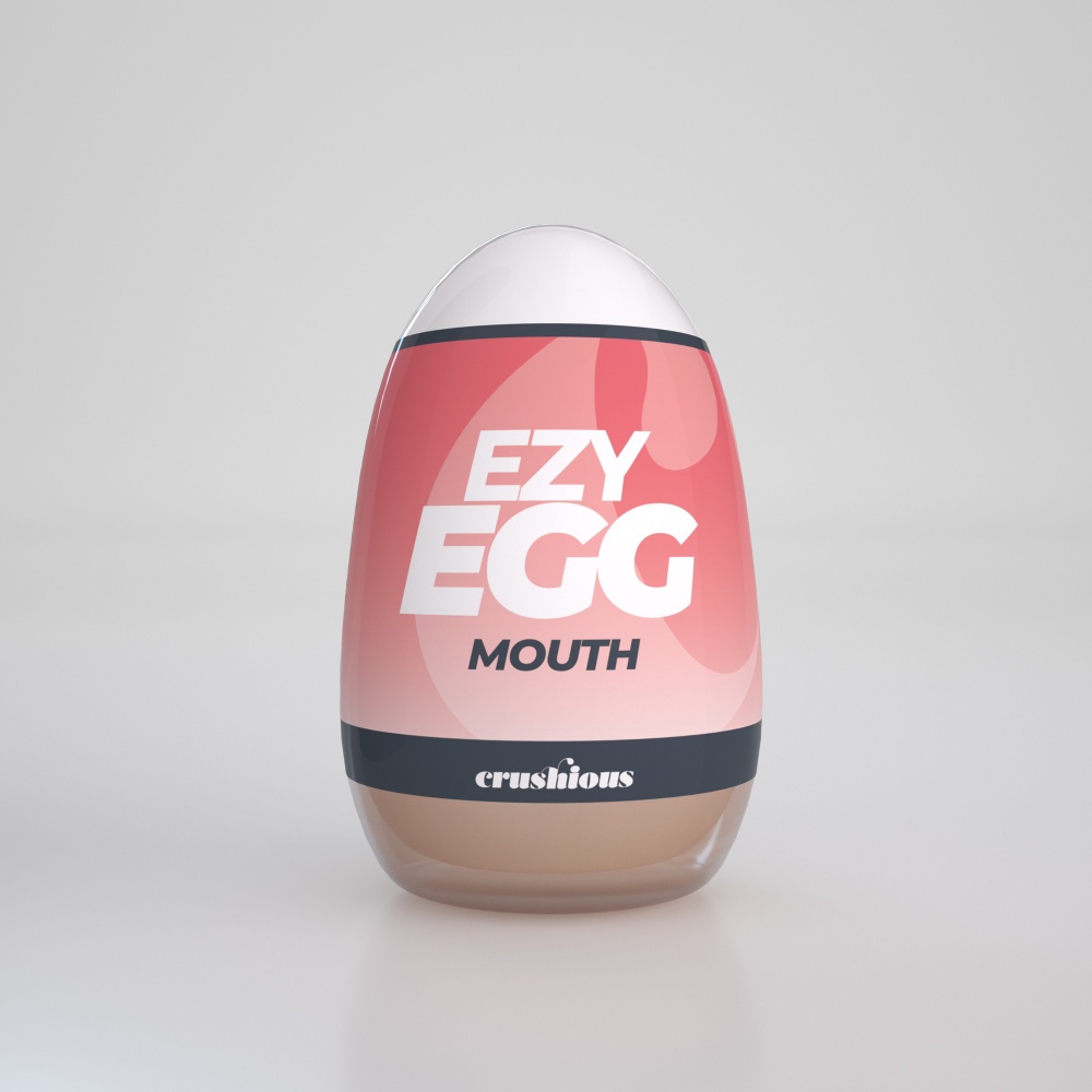 Мастурбатор-яйцо Crushious Ezy Egg the Mouth рот, бежевый, 8.7 × 5.6 см фото №6 — секс игрушки: Украина, NO TABOO