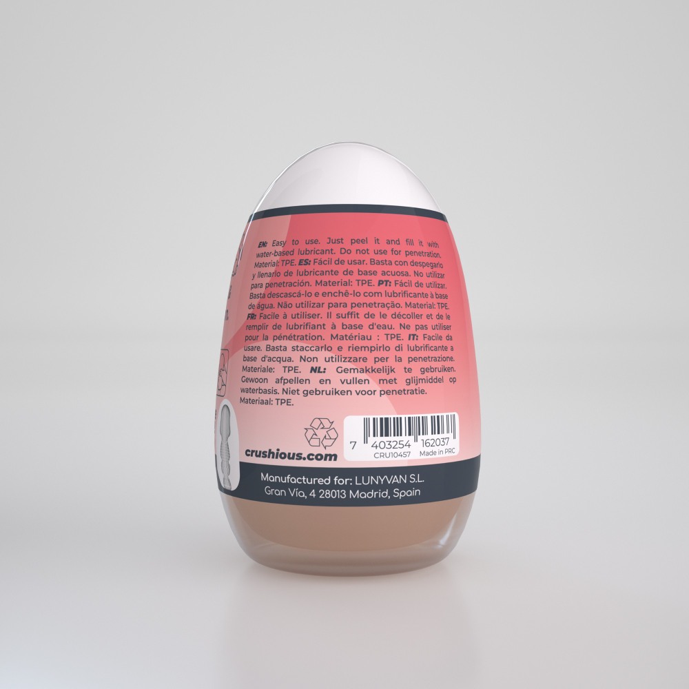 Мастурбатор-яйцо Crushious Ezy Egg the Mouth рот, бежевый, 8.7 × 5.6 см фото №7 — секс игрушки: Украина, NO TABOO