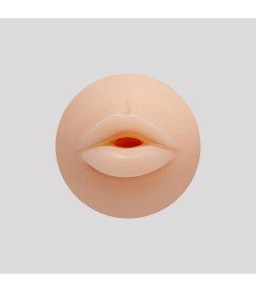 Мастурбатор-яйцо Crushious Ezy Egg the Mouth рот, бежевый, 8.7 × 5.6 см - No Taboo