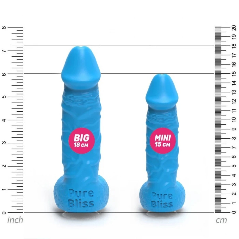 Мыло в форме пениса Pure Bliss Big на присоске, голубое, 18 х 4.2 см, фото №6 — секс шоп Украина, NO TABOO