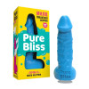 Мыло в форме пениса Pure Bliss Mini на присоске, голубое, 15 × 3.4 см, фото №1 — секс шоп Украина, NO TABOO