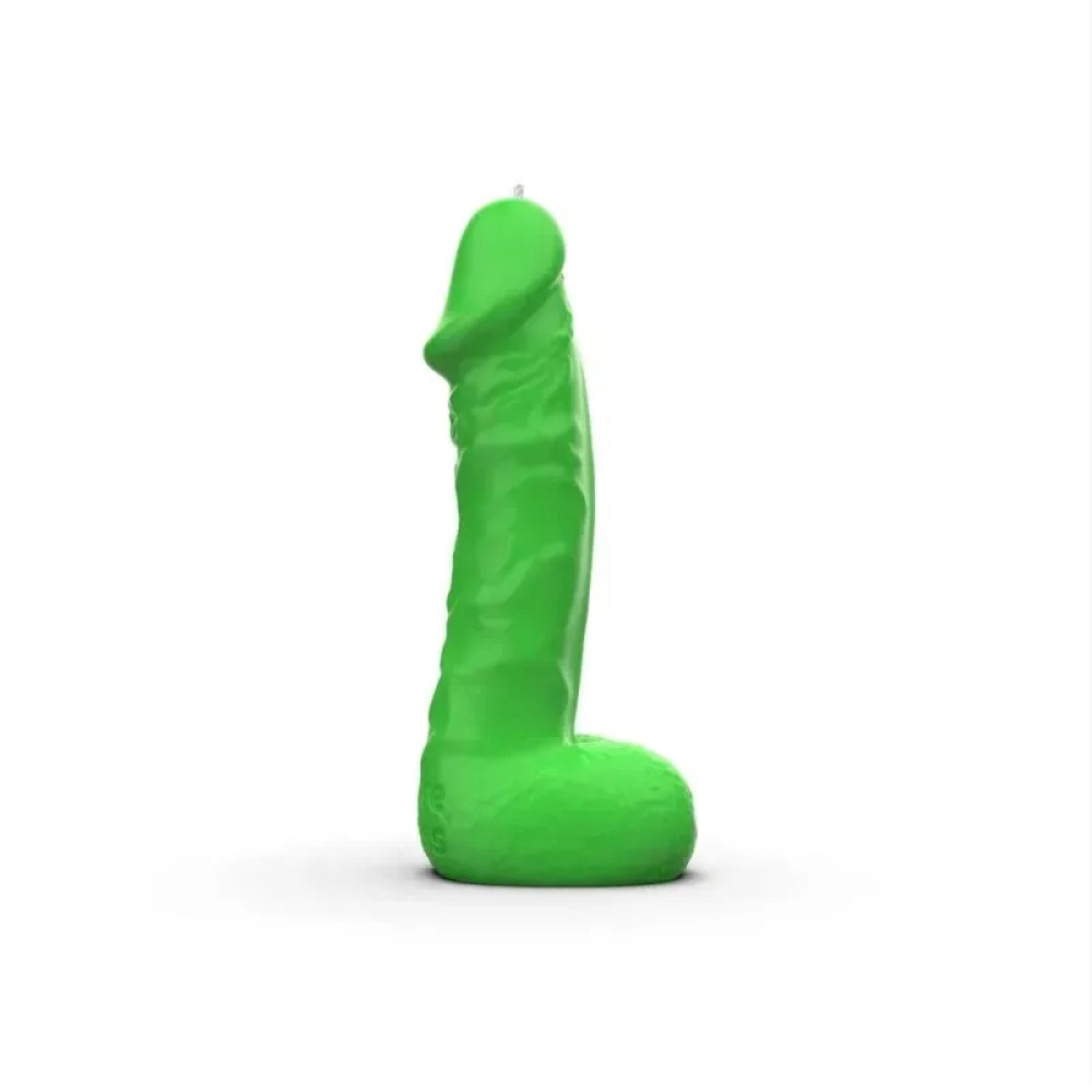 Свеча в форме пениса Pure Bliss MINI, зеленая, 15 × 3.4 см, фото №4 — секс шоп Украина, NO TABOO