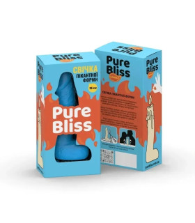 Свічка у формі пеніса Pure Bliss MINI блакитна, 15 х 3.4 см - No Taboo