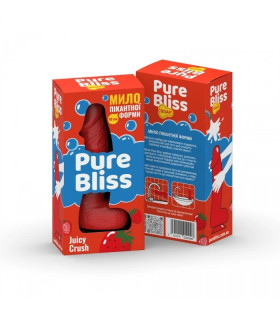 Мыло в форме пениса Pure Bliss Juicy Crush с ароматом ягод, красное, 15 × 3.4 см - No Taboo