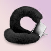 Наручники металлические Crushious Love Cuffs с искусственным черным мехом, серебристые, фото №2 — секс шоп Украина, NO TABOO
