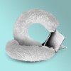 Наручники металлические Crushious Love Cuffs с искусственным белым мехом, серебристые, фото №2 — секс шоп Украина, NO TABOO