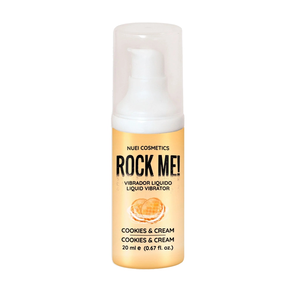 Жидкий вибратор NUEI Rock Me со ароматом печенья и сливок, 20 мл, фото №0 — секс шоп Украина, NO TABOO