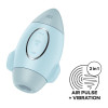 Вибратор Satisfyer Mission Control с вакуумной стимуляцией клитора, голубой, 10 х 6.6 см фото №3 — секс игрушки: Украина, NO TABOO