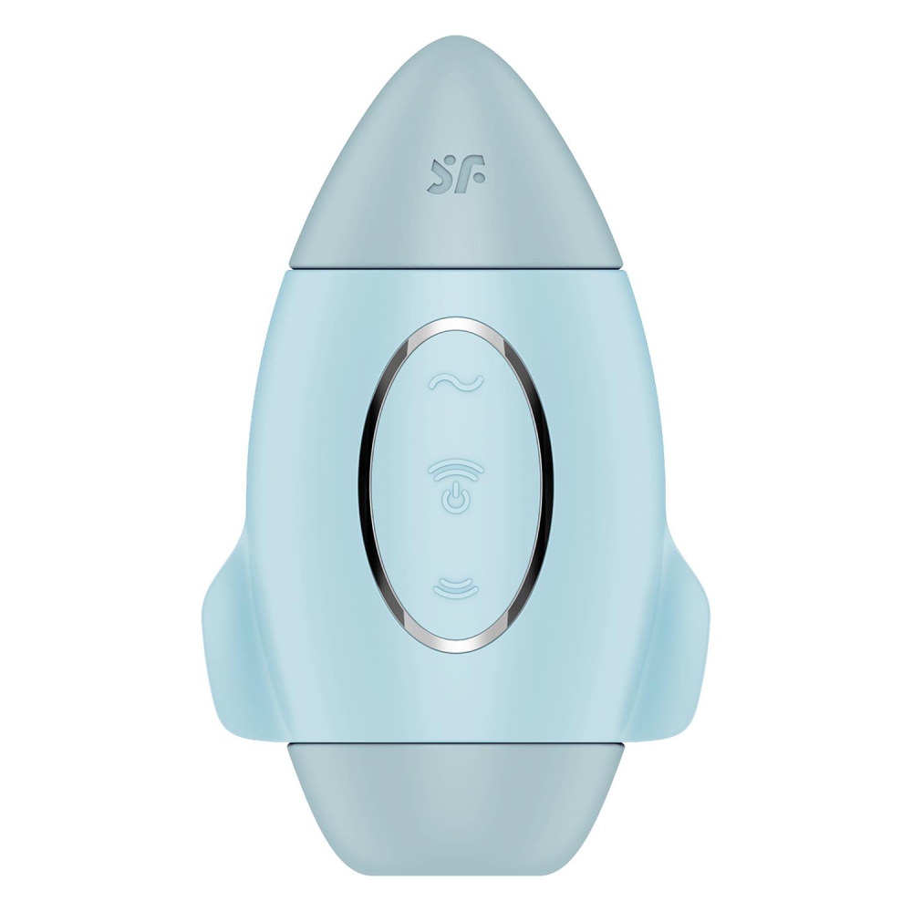 Вибратор Satisfyer Mission Control с вакуумной стимуляцией клитора, голубой, 10 х 6.6 см фото №0 — секс игрушки: Украина, NO TABOO