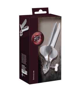 Спекулум вагинальный Fetish Collection из стали, серебристый, 10,5 х 4 см - No Taboo