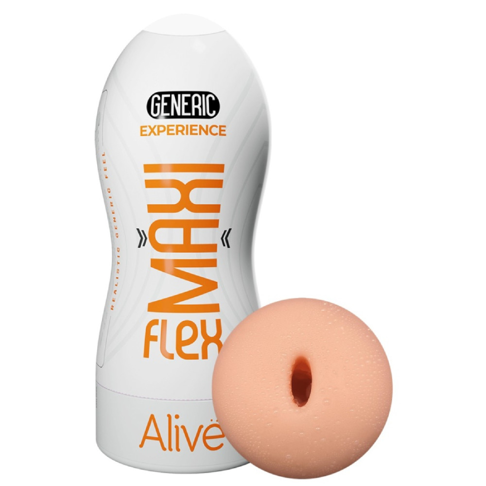 Мастурбатор Alive Maxi Flex Generic Experience, бежевый, 19 × 7.8 см фото №0 — секс игрушки: Украина, NO TABOO
