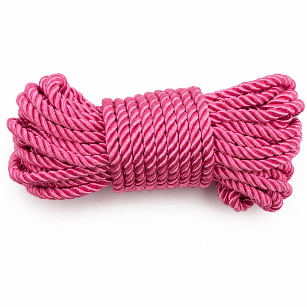 Веревка для бондажа DS Fetish шелковая, розовая, 10 м, фото №0 — секс шоп Украина, NO TABOO