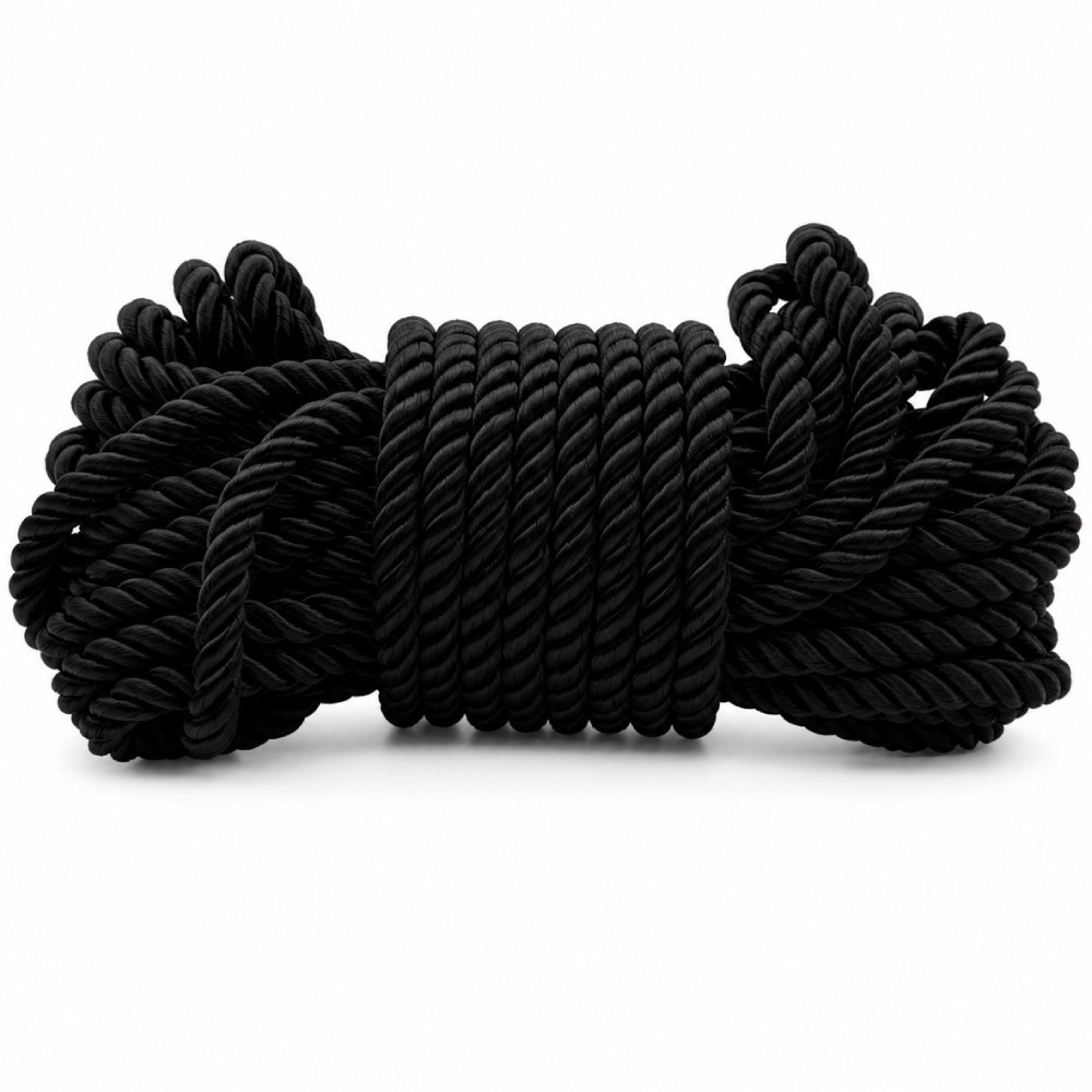 Веревка для бондажа DS Fetish шелковая, черная, 10 м, фото №0 — секс шоп Украина, NO TABOO