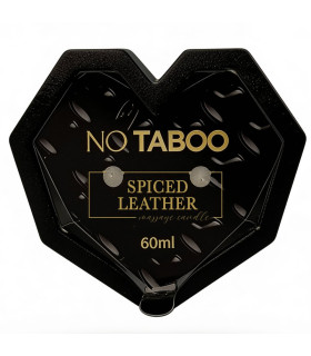 Массажная свеча в форме сердца, 60 мл, NO TABOO Spiced Leather кожа + амбра + мускатный орех - No Taboo
