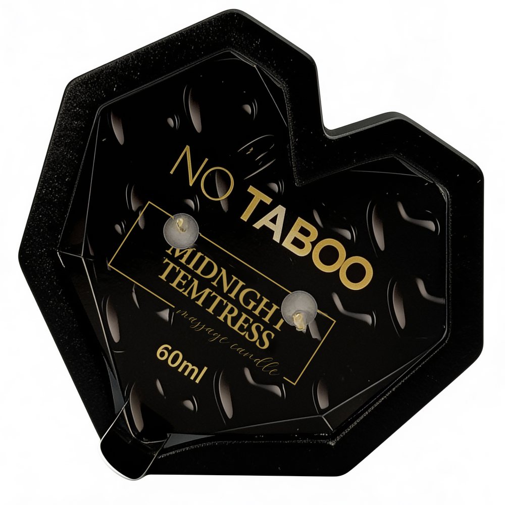 Массажная свеча в форме сердца, 60 мл, NO TABOO Midnight Temptress сандал + пачули + ладан, фото №3 — секс шоп Украина, NO TABOO
