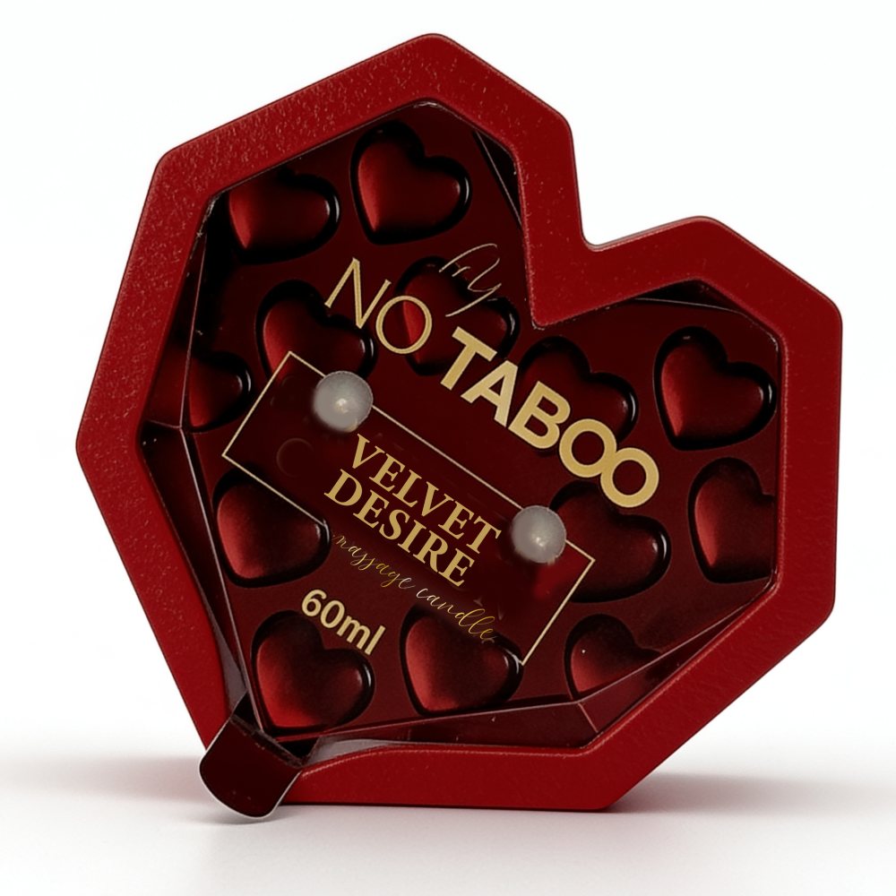Массажная свеча в форме сердца, 60 мл, NO TABOO Velvet Desire мускус + жасмин + груша, фото №0 — секс шоп Украина, NO TABOO
