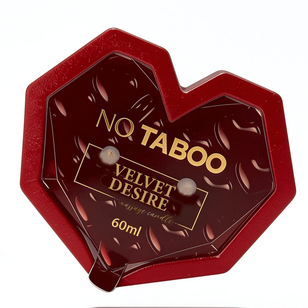 Массажная свеча в форме сердца, 60 мл, NO TABOO Velvet Desire мускус + жасмин + груша, фото №2 — секс шоп Украина, NO TABOO