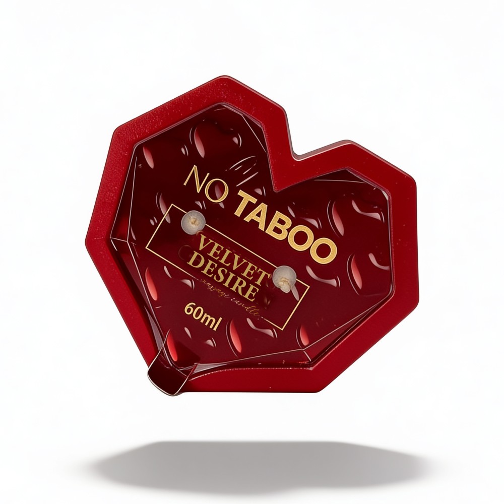 Массажная свеча в форме сердца, 60 мл, NO TABOO Velvet Desire мускус + жасмин + груша, фото №3 — секс шоп Украина, NO TABOO
