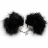 Наручники металлические WOW Fetish с суперпушистым мехом, черные, фото №3 — секс шоп Украина, NO TABOO