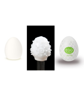 Мастурбатор яйце з рельєфом XHN BUMPY Egg Easy Ona-Cap, білий, 6.8 х 5.2 см - No Taboo