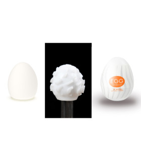 Мастурбатор яйце з рельєфом XHN TWISTER Egg Easy Ona-Cap, білий, 6.8 х 5.2 см - No Taboo