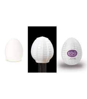 Мастурбатор яйце з рельєфом XHN SPIDER WEB Egg Easy Ona-Cap, білий, 6.8 х 5.2 см - No Taboo