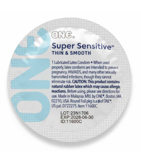 Латексные презервативы One Super Sensitive ультратонкие, 5 шт - No Taboo