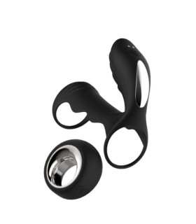 Двойное эрекционное виброкольцо Dream Toys Midnight Magic с пультом, черное, 10 х 3.2 см (пульт не работает) - No Taboo