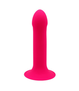 Фалоiмiтатор термореактивний Hitsens 2 Adrien Lastic подвійної щільності, на присосці, рожевий, 16.8 х 3.7 см (пошкоджена упаковка) - No Taboo