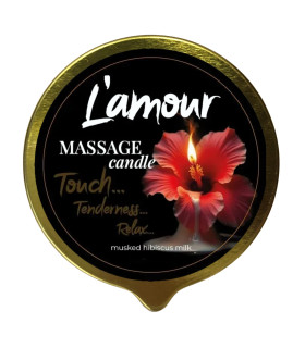 Массажная свеча, 70 мл, L'amour Musked Hibiscus & Milk тропические фрукты + молоко + мускус - No Taboo
